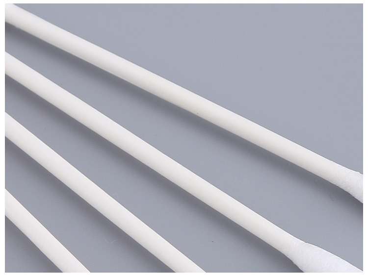 Paper Flat Head Long Stem Cotton Swabs White Color 100 % Pure Cotton