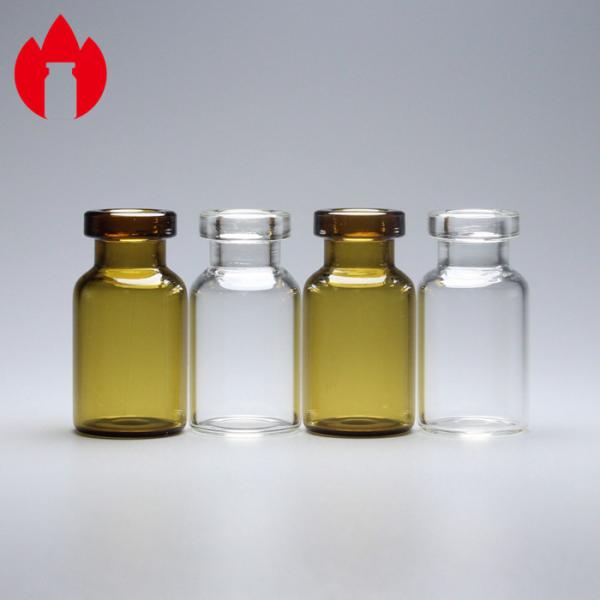 Transparent or Brown Glass Tube Vials 2ml Capacity Borosilicate Glass Material