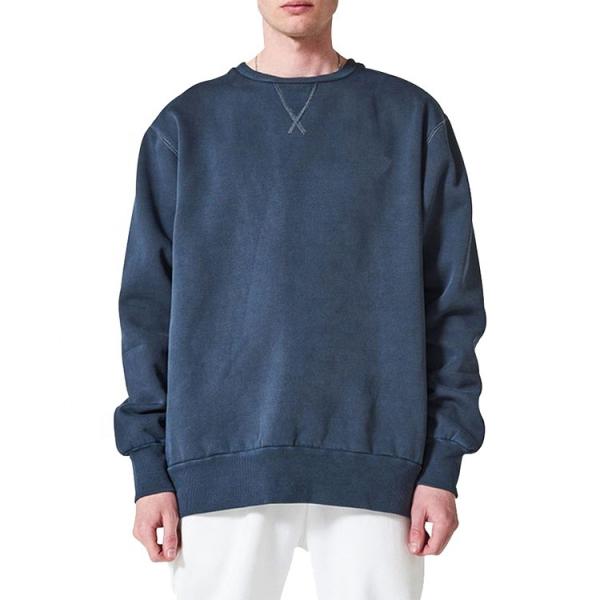 Buy cheap Mens Heavy Weight Drop Shoulder Lifestyle Plain Colored Sweatshirts With V Stitch from wholesalers