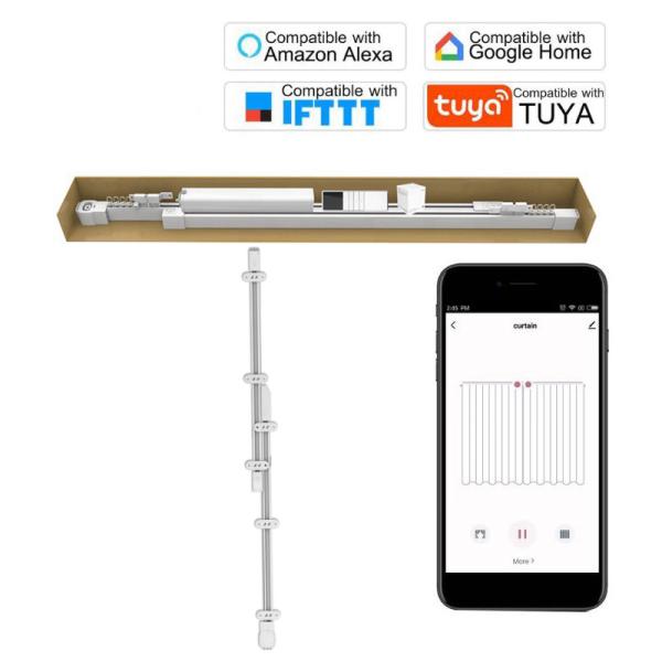 Buy cheap Tuya Expanding Curtain Track 1.2N.M Aluminium Ceiling Curtain Track from wholesalers