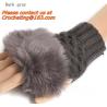 Buy cheap Winter Warm Imitation Rabbit Faux Fur Women Gloves Knitted Patchwork Waist Gloves half Finger Gloves from wholesalers
