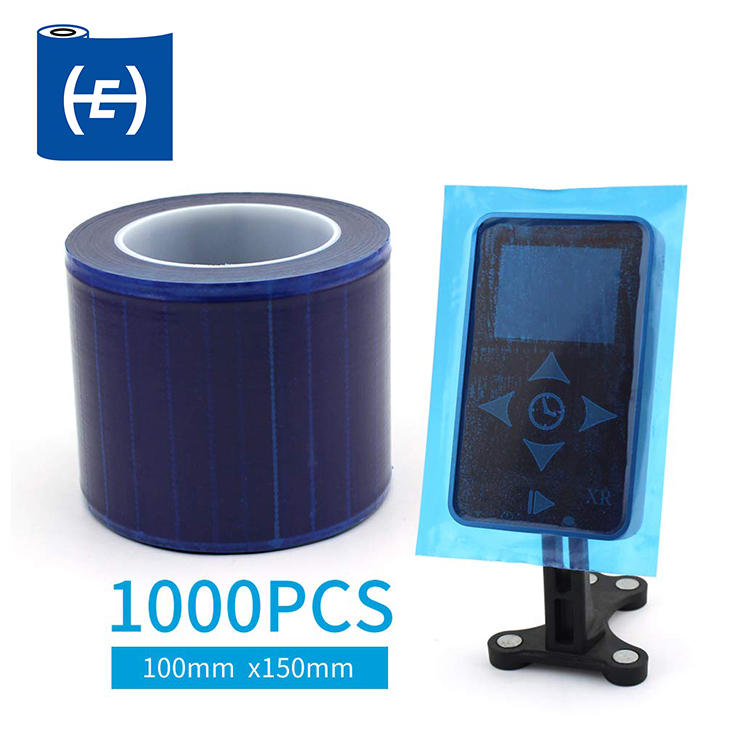 Blue PE Plastic Barrier Film Roll For Dental Chairs And Equipment Keep Surfaces Disinfected