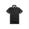 Buy cheap Slim Fit Cotton Polo Shirts Embroidered Black Lapel / Custom Polo Tee Printing from wholesalers