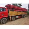 Buy cheap 2020 56m National Standard Concrete Pump Truck Parts Diesel Engine Power Source White Yellow Red Colors 350bar Pressure from wholesalers