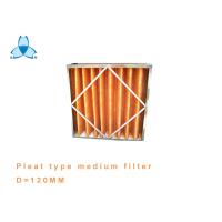 Buy cheap Metal Frame Pleat Type Medium Pre Air Filter Large Air Flow Low Pressure product