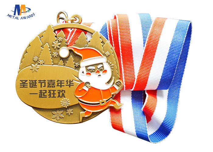 70*3MM Zinc Alloy Christmas Tree Santa Claus Stock Medals