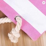 ODM stripe promotional Cotton Fabric Bag For Supermarket Shopping