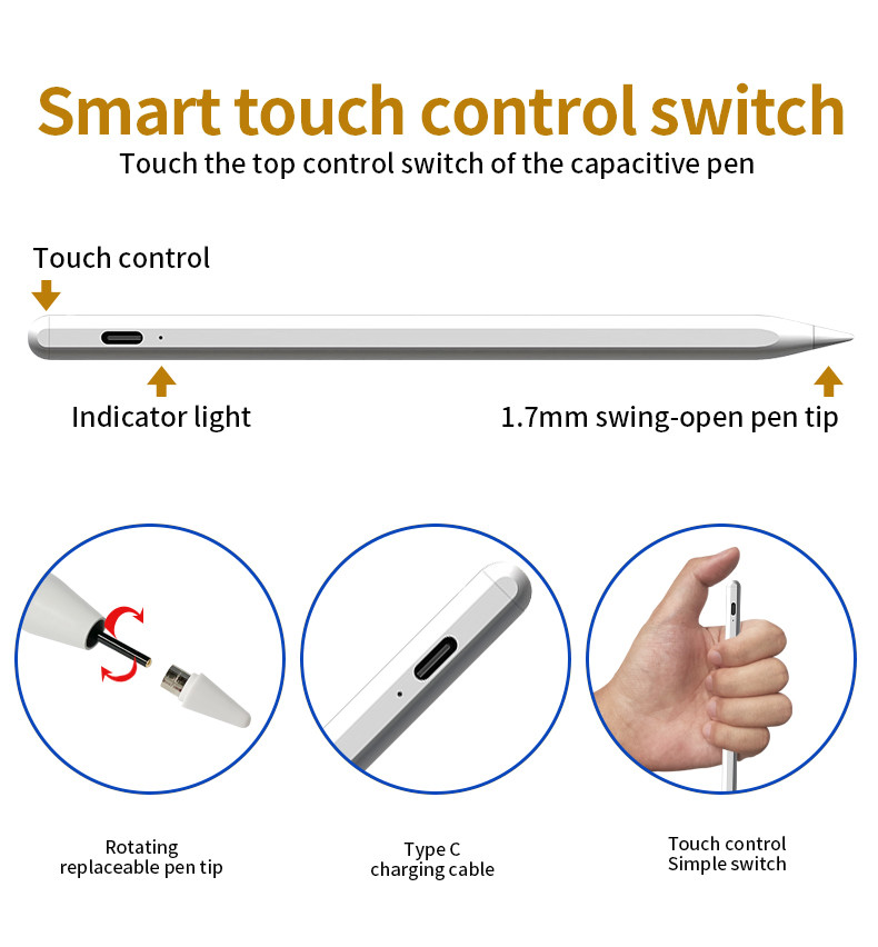 Pressure Sensitivity Stylus Pen For IPad Compatible With Pro Air Mini
