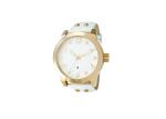 10ATM Quartz Stainless Steel Watch 24mm Genuine Leather Strap Women Usage