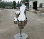 Contemporary Outdoor Garden Sculpture , Abstract Mirror Stainless Steel
