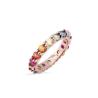 Buy cheap Unique Prong Colorful Cubic Zircon Accessories Women 925 Sterling Silver Eternity Band Ring from wholesalers