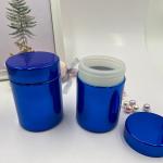 2oz 6oz 8oz 10oz 16oz 20oz Electroplated Metal Blue HDPE Bottle Manufacturers
