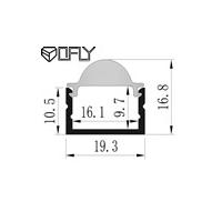 Buy cheap Acrylic Cover Aluminum LED Light Strip Housings Profile UV Resistant Surface product