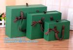 custom luxury matte black flip top box cardboard paper gift box with ribbon