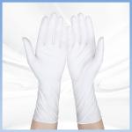 Reliable Disposable White Nitrile Work Gloves Non Toxic ASTM D6319