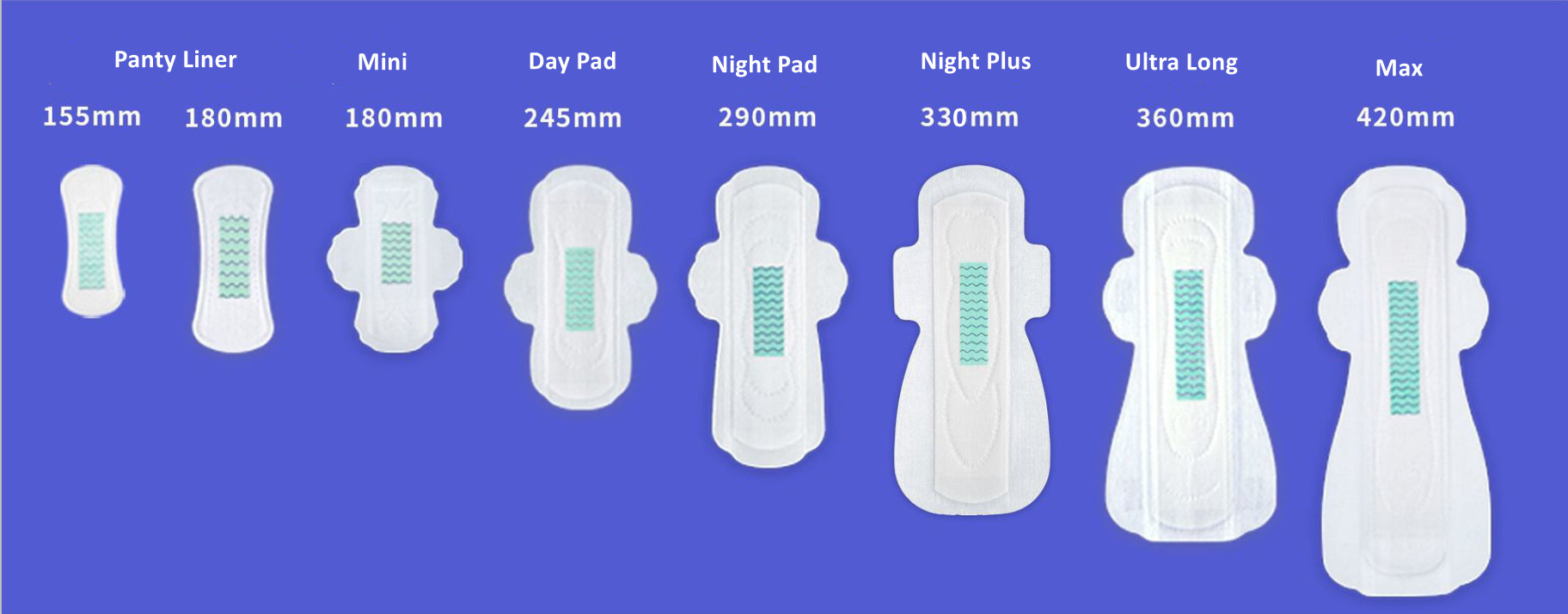 CE ISO9001 Certified Bamboo Sanitary Pads for Women Customized and Eco-Friendly Option