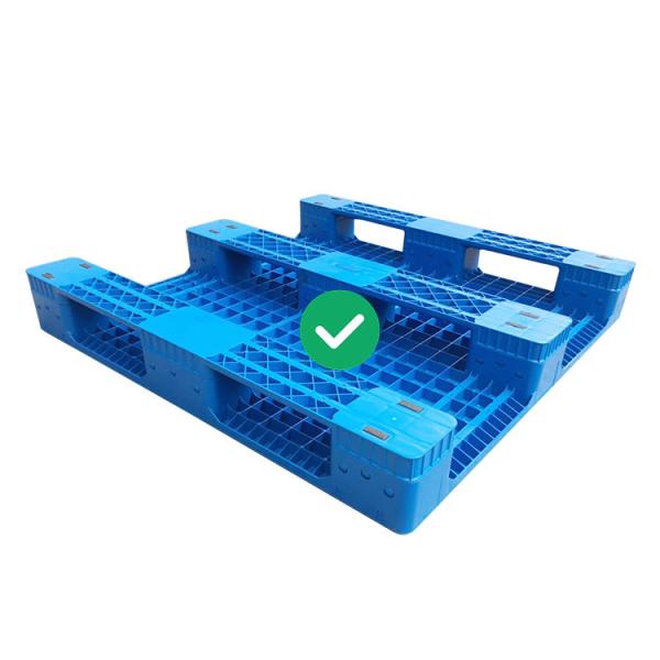 Buy cheap 3 Runner Warehouse Plastic Pallet 1200x1200 HDPE Injection Moulded Pallet from wholesalers