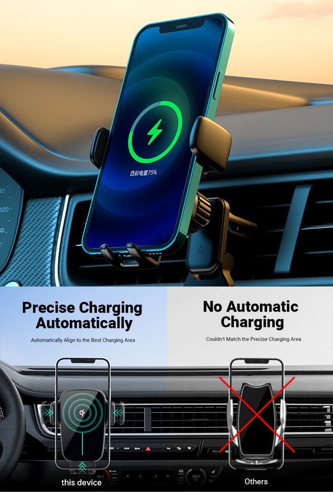 Fully Automatic Coil Alignment Magsafe Car Mount With Model Memory Function