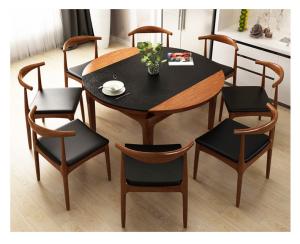 Wholesale Round Dining Room Solid Wood Table Furniture For Home / Restaurant Using from china suppliers