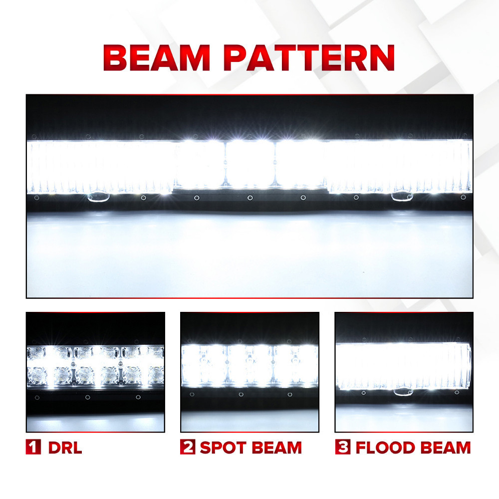Super Bright Row 3W Cree Off Road Led Light Bar 7D Reflector With Dayrunning Light IP68 Waterproof