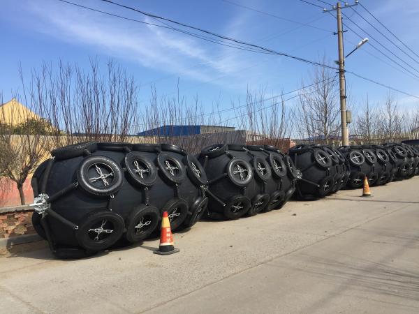 Buy cheap 50Kpa 3.3*6.5m Black Marine Pneumatic Rubber Fenders With Tires from wholesalers
