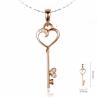Buy cheap 18K Rose Gold White Gold Yellow Gold Key Pendant with Diamonds (GDN014) from wholesalers