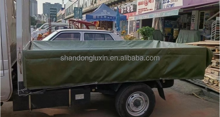 Plain Style PVC Waterproof Tarpaulin in Blue for Moisture-proof and Sunlight Blocking