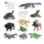 Buy cheap Wildlife Animal Model Toys 12 PCS Mini Chameleon Bullfrog Tortoise Elk Buffalo from wholesalers