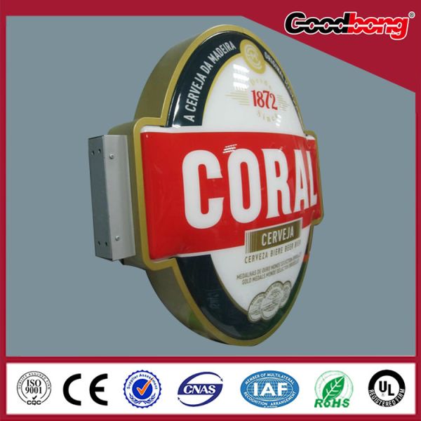 Wall Hanging Light box, Rotating Round Light Box , Vaccum Forming Acrylic light box