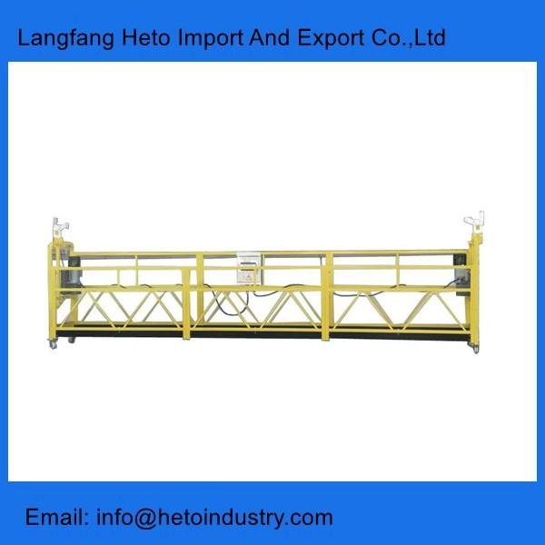 Buy cheap Building maintenance cleaning 6 meters 630kg yellow painting steel suspended platform from wholesalers