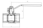 Long Handle Bronze Ball Valve With Female Thread Type DN15 DN20 C83600