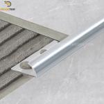 Quarter Round 6063 Aluminium Tile Trim Gloss Silver Color 2.5 Meters Length