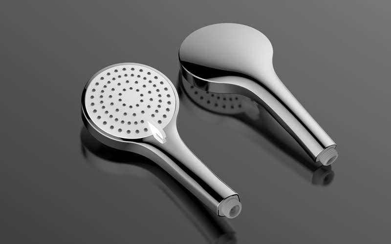 Modern Bathroom Handheld Shower Comfortable Grip Surface Treatment Button To Change The Water Outlet Method