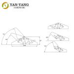 Factory direct sale hardware accessories sofa bed hinge for furniture