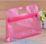Durable Vinyl With Carry Handle Train Bag, zipper cosmetic bags with double
