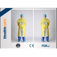 Buy cheap CPE Disposable Isolation Gowns Blue/Yellow Long Sleeve Sterile / Non - Sterile product