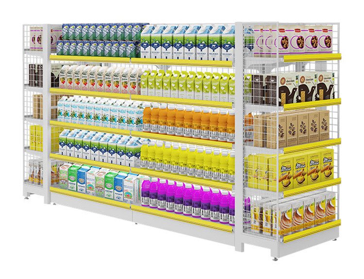 Cold Rolled Steel Structure Retail Shelving System For Supermarket 30 - 80KG/Layer