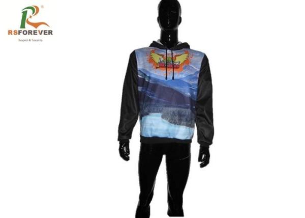Buy cheap Sports Pullover Hooded Sweatshirt Jacket Polyester Customized Logo Printing from wholesalers