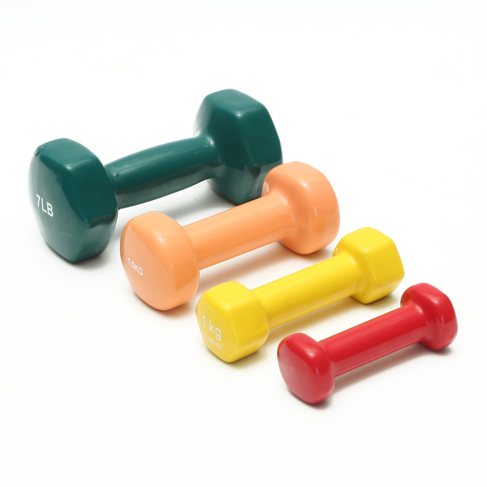 3kg Fitness Neoprene Dumbbells ZHIHUI 7 Pound Hand Weights No Odor