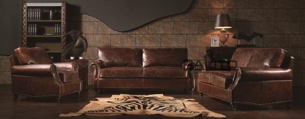 Buy cheap luxury Antique Europe style leather sofa set furniture from wholesalers