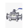 Buy cheap Sanitary Stainless Steel 304 Three-Piece Quick Clamp Ball Valve for Manual Operation from wholesalers