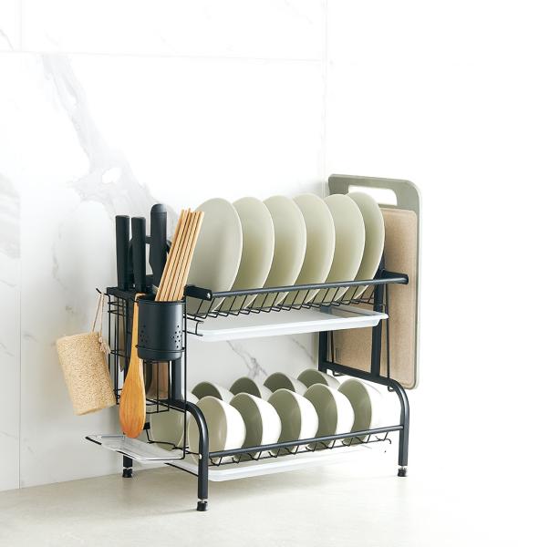 Buy cheap Sustainable Kitchen Storage Shelves 2 Layers Drawer Style Flavour Bottle Rack Black Finfished from wholesalers