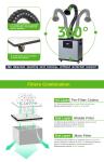 200W Flexible Arm Solder Fume Extractor LED Display Low Noise