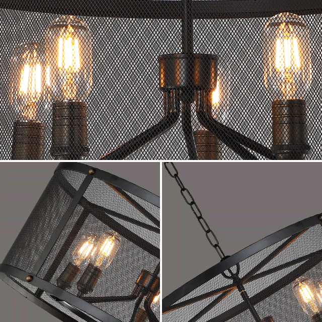 Black wrought iron pendant lights Kitchen Chandelier (WH-CI-47)