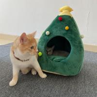 Buy cheap High Quality Cats Puppies Beds Washable Warm Pet Bed Luxury Christmas tree Cave product