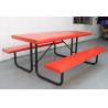 Buy cheap Perforated Steel Commercial Picnic Tables , Outdoor Table With Umbrella Hole OEM from wholesalers