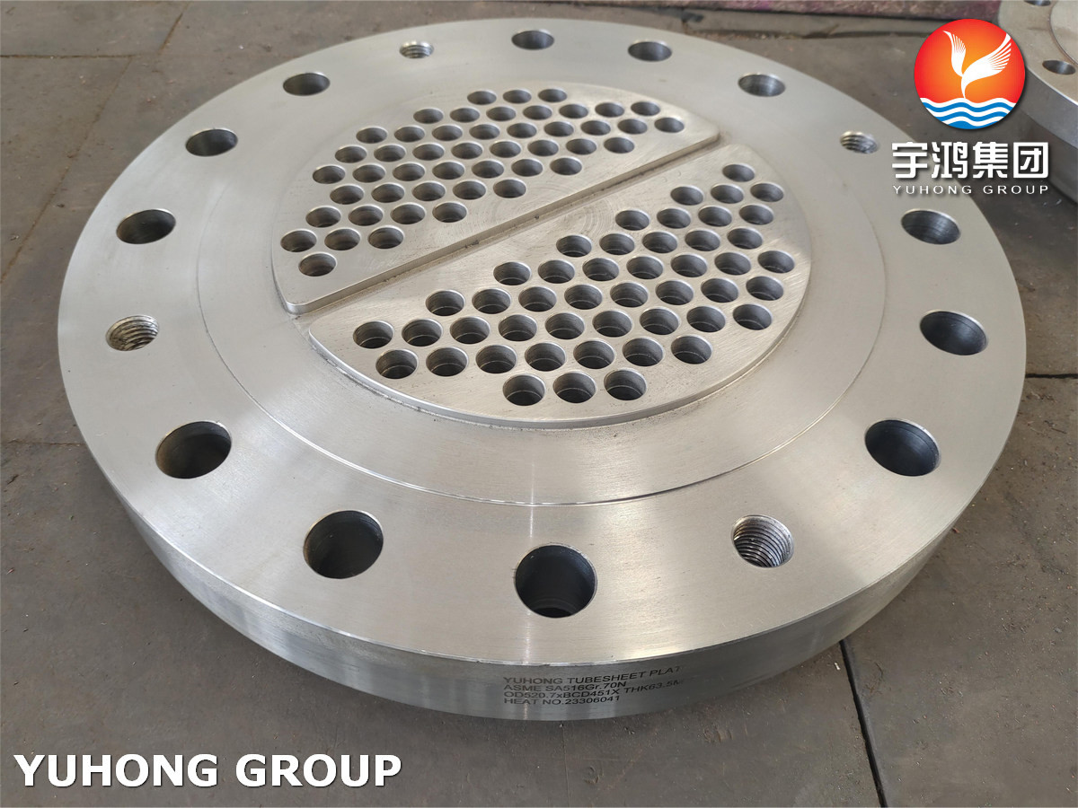 ASME SA516 Gr.70N Carbon Steel Tubesheet Plate For Heat Exchanger