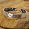 Buy cheap Adjustable Retro Sterling Silver Cuff Bracelet Engraved Flower(XH056244W) from wholesalers