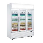 Three Doors Commercial Display Fridges , 1310L Glass Door Beverage Refrigerator