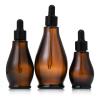 Buy cheap Dropper 10ml Gourd Shape Amber Glass Roll On Bottles Silk Printing from wholesalers